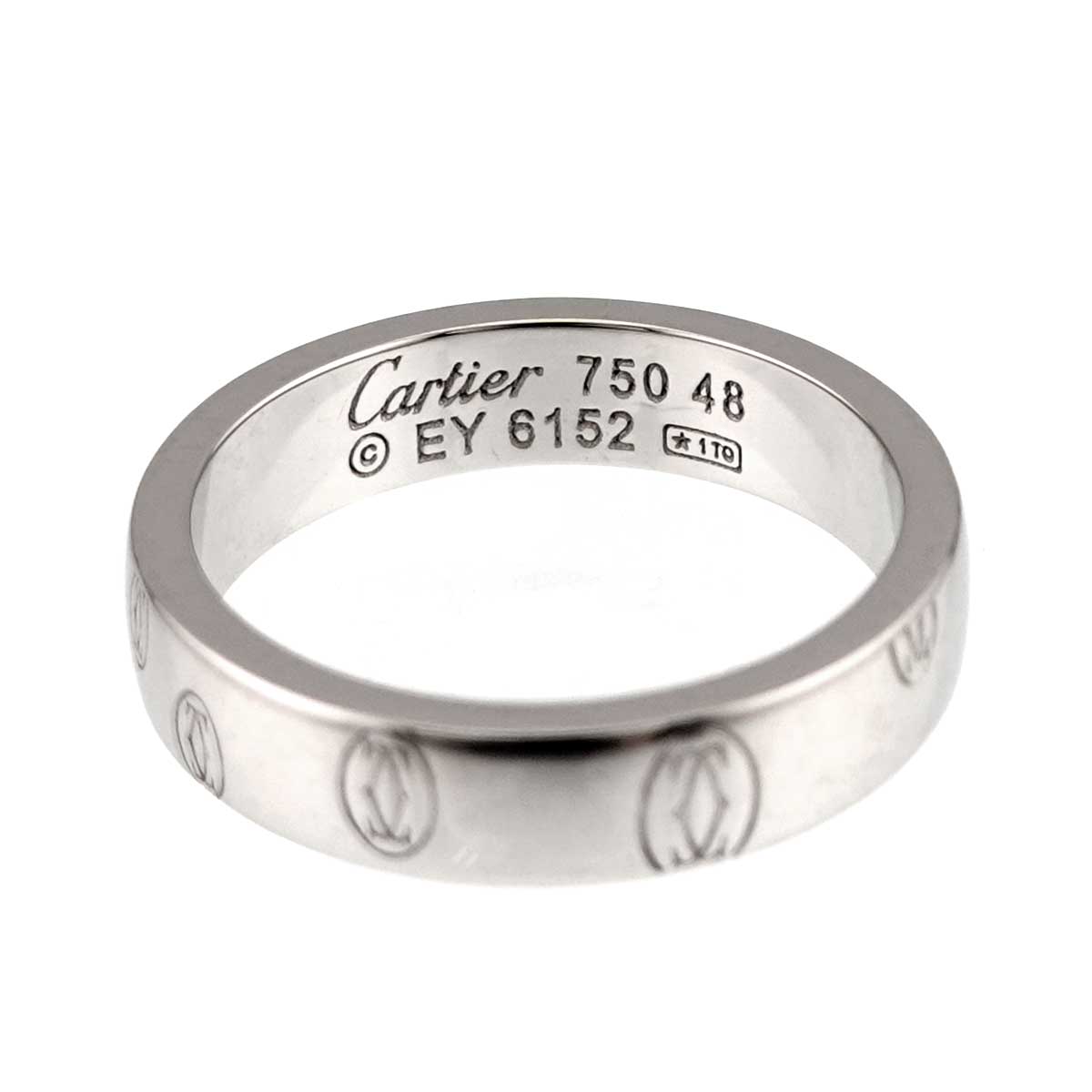 Happy Birthday SM Ring 18K White Gold 750 Size48 4-4.5(US)