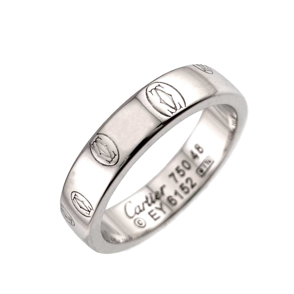 Happy Birthday SM Ring 18K White Gold 750 Size48 4-4.5(US)
