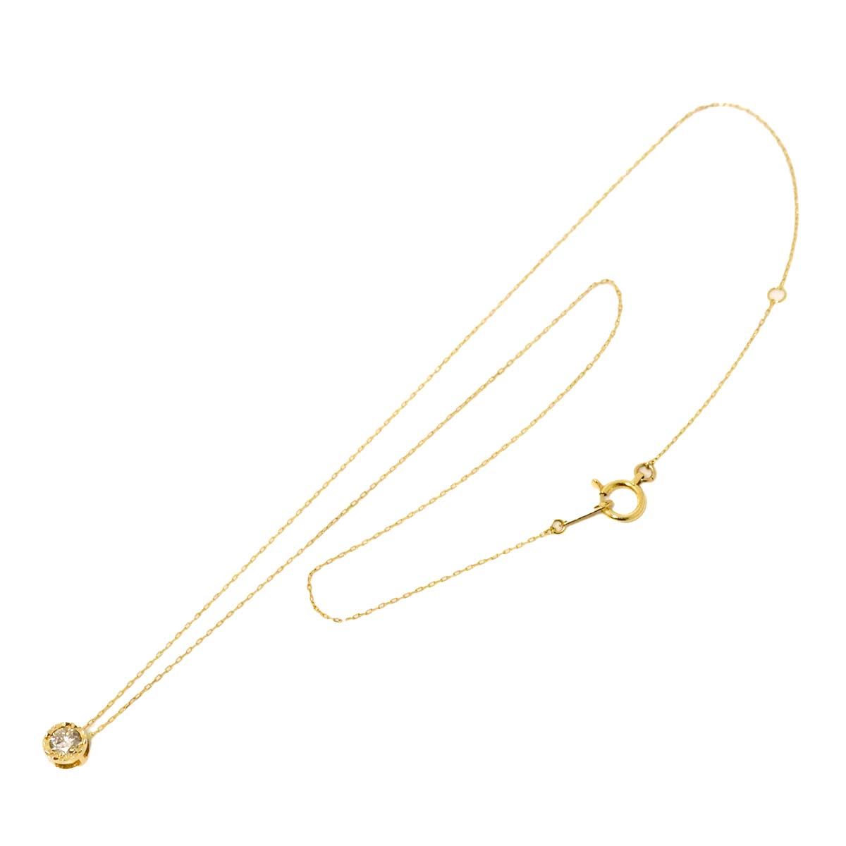 Diamond 0.20ct Necklace 18K YG Yellow Gold 750