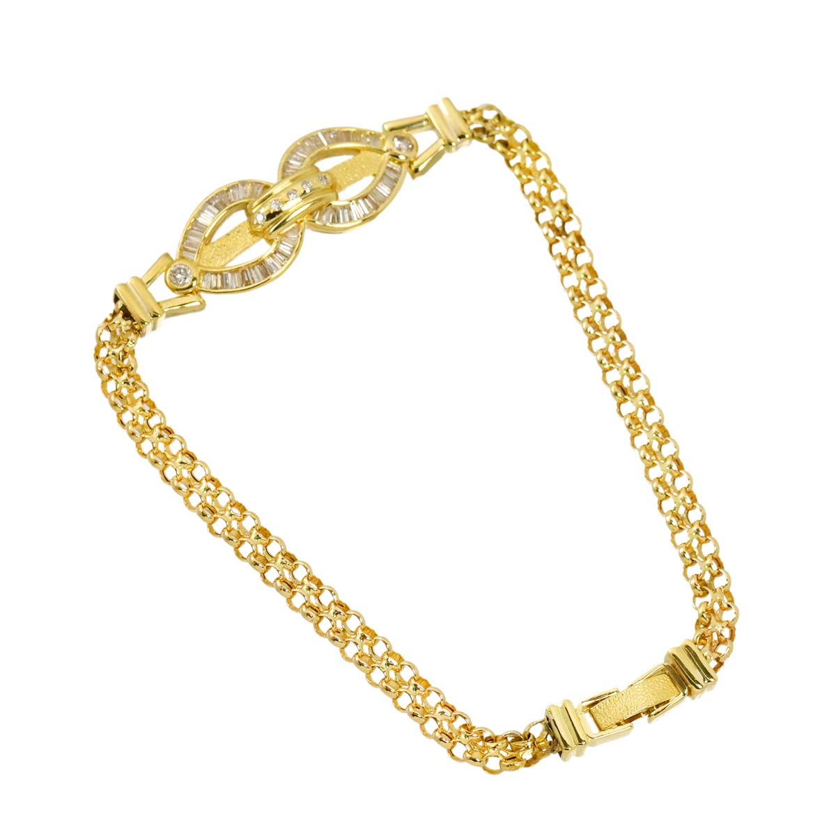 Diamond 0.64ct Bracelet K18 YG Yellow Gold 750