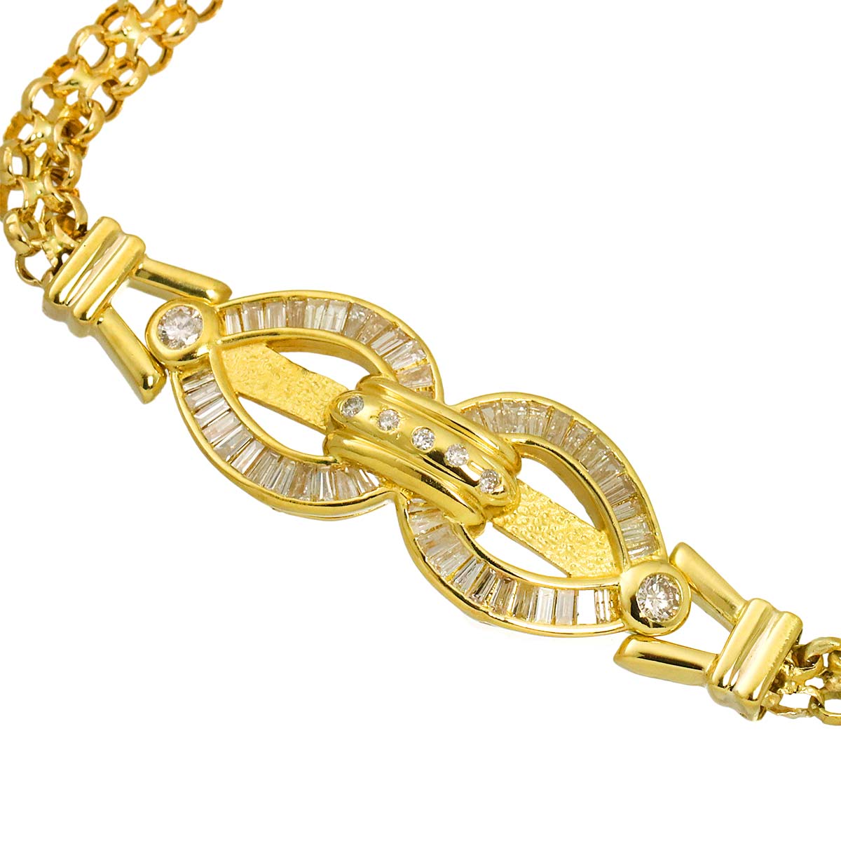 Diamond 0.64ct Bracelet K18 YG Yellow Gold 750