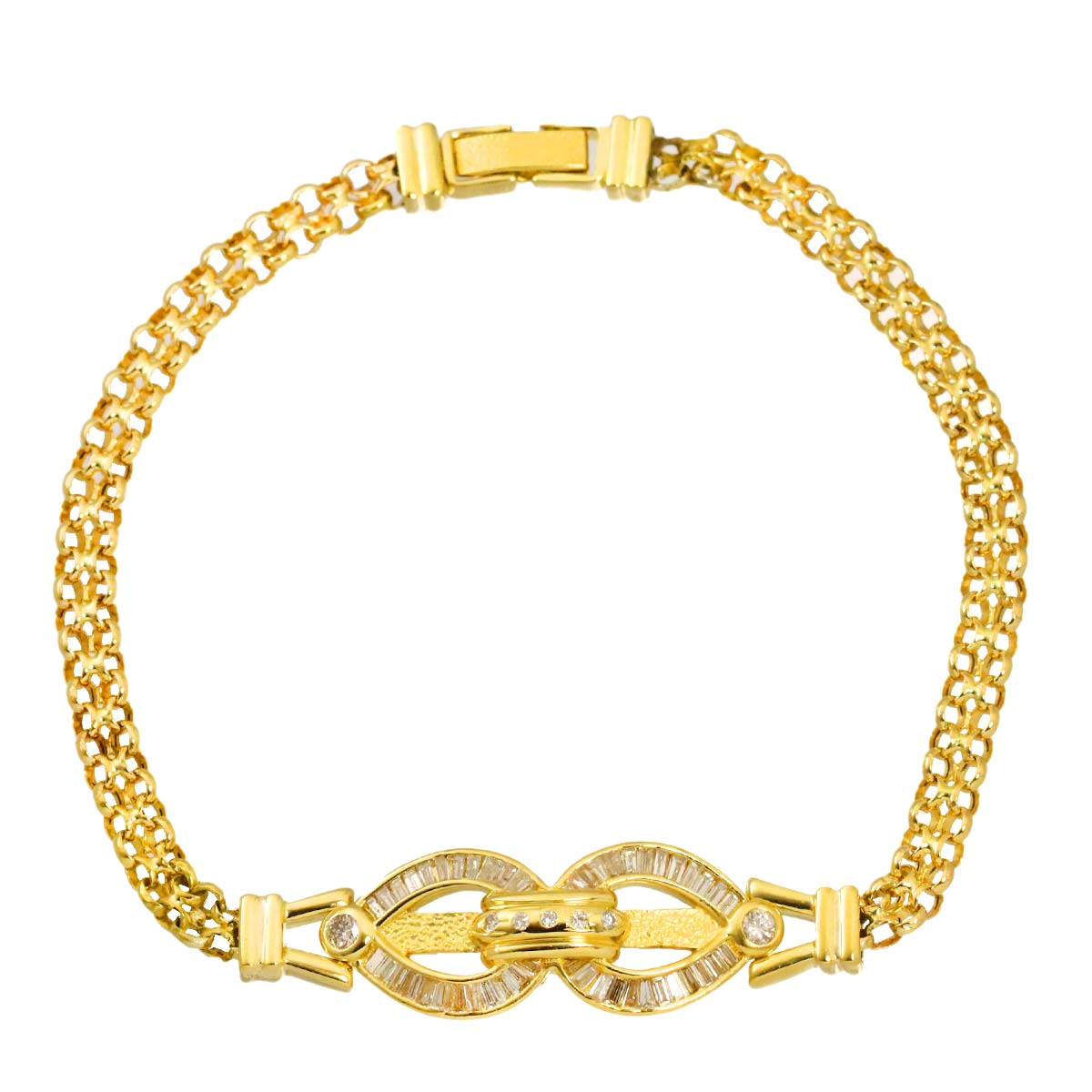 Diamond 0.64ct Bracelet K18 YG Yellow Gold 750