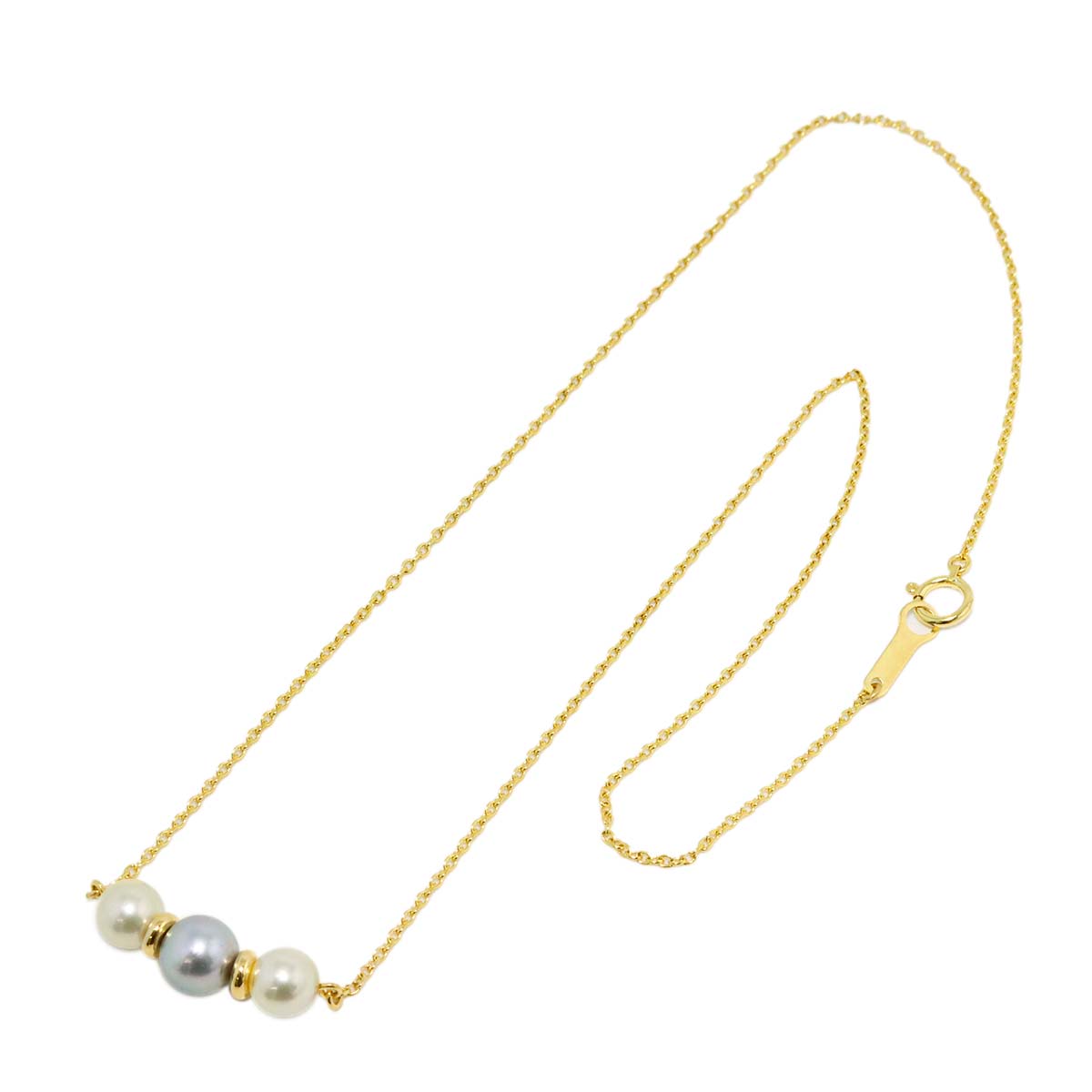 Akoya Pearl 7.3-6.3mm Necklace 18K YG 750