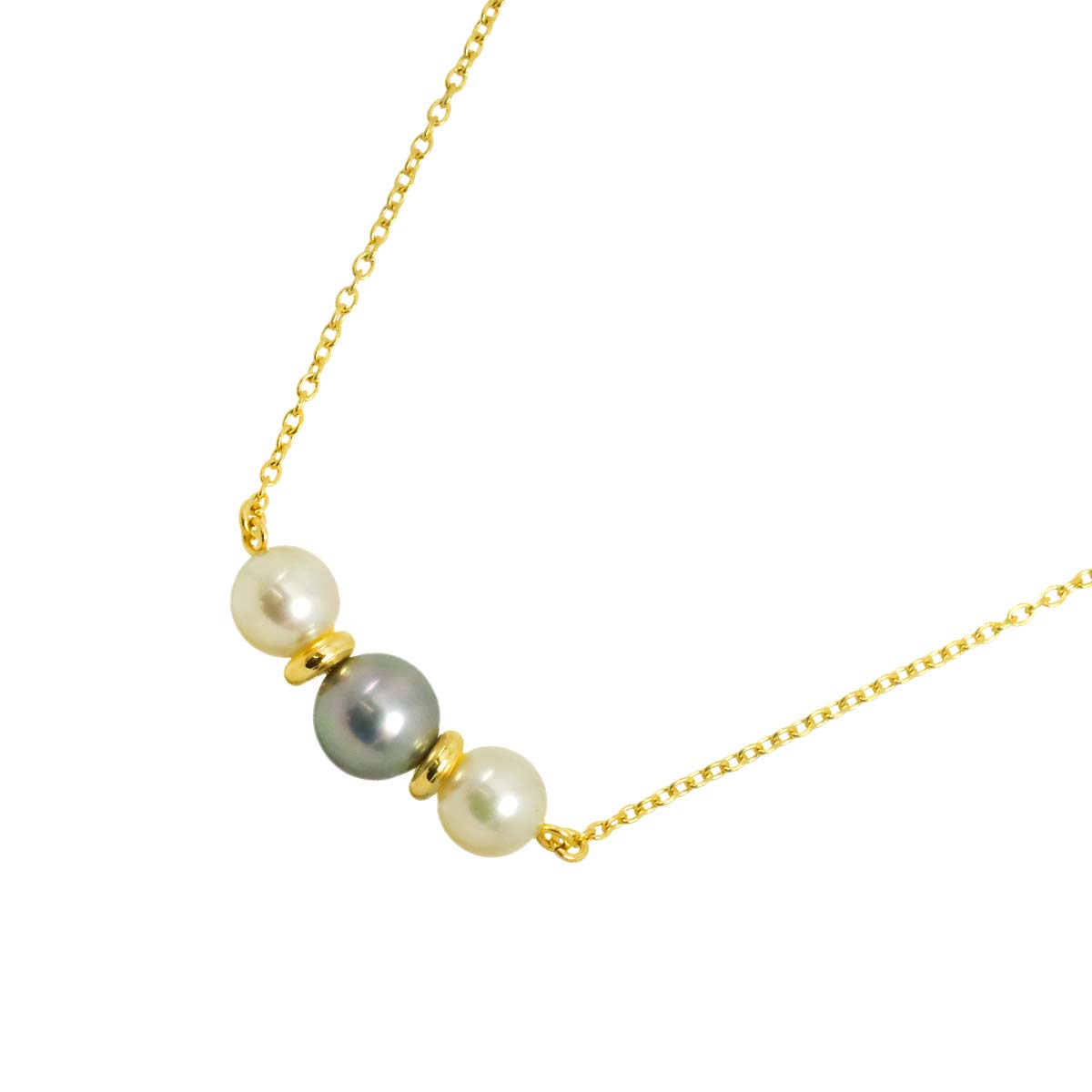 Akoya Pearl 7.3-6.3mm Necklace 18K YG 750