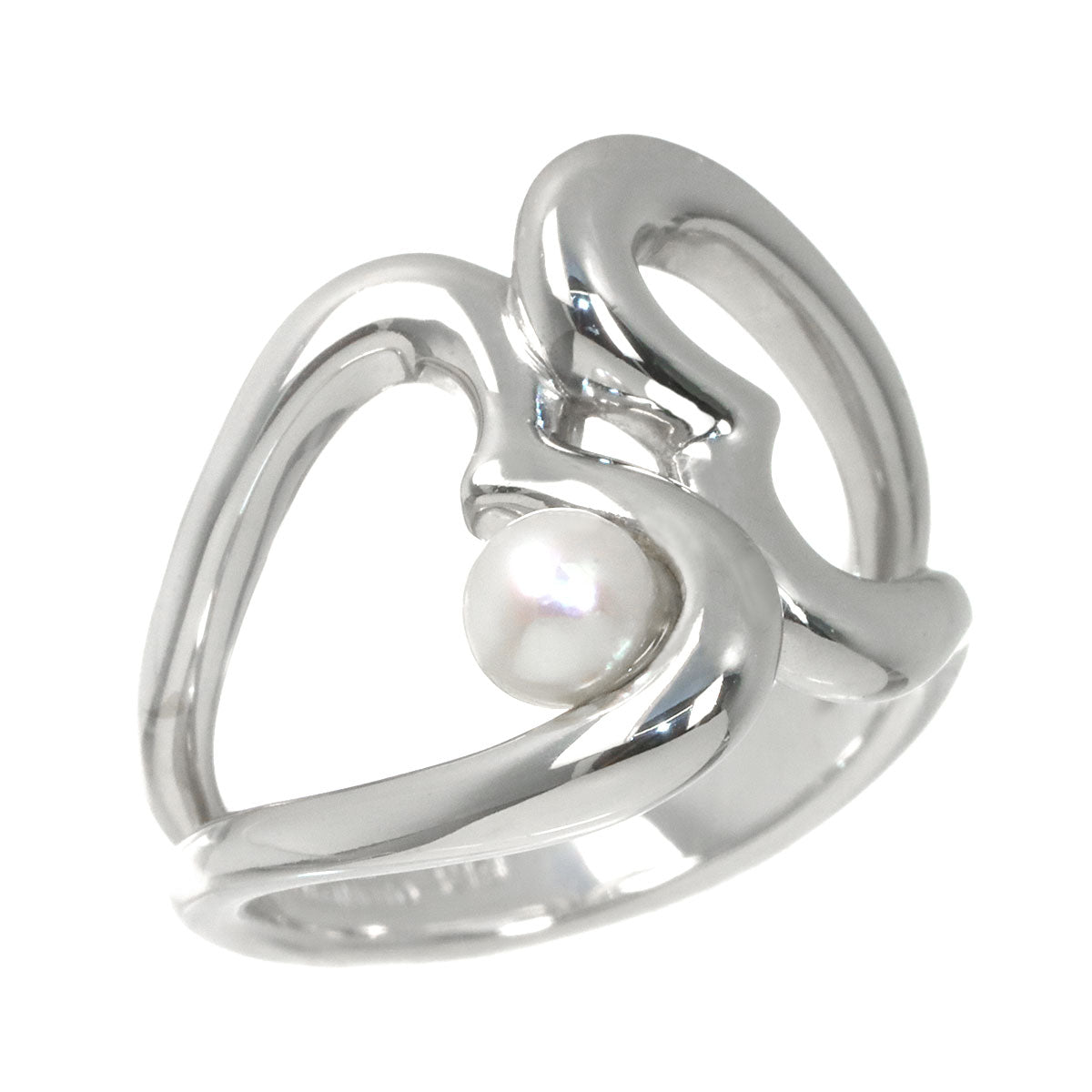 Akoya Pearl 4.5mm Ring 18K WG 750 size5.25(US)