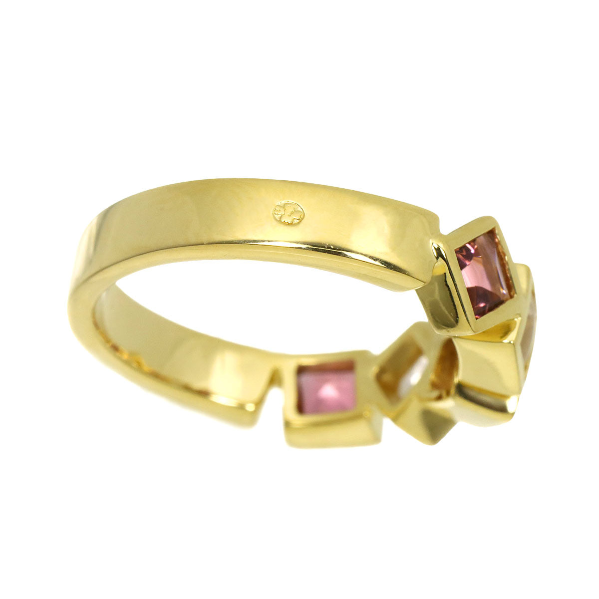 Tourmaline Quartz Ring 18K PG 750 Size6(US)