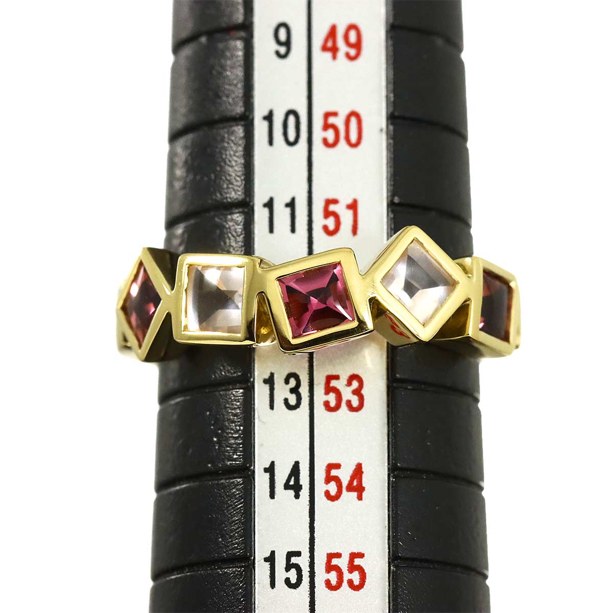 Tourmaline Quartz Ring 18K PG 750 Size6(US)