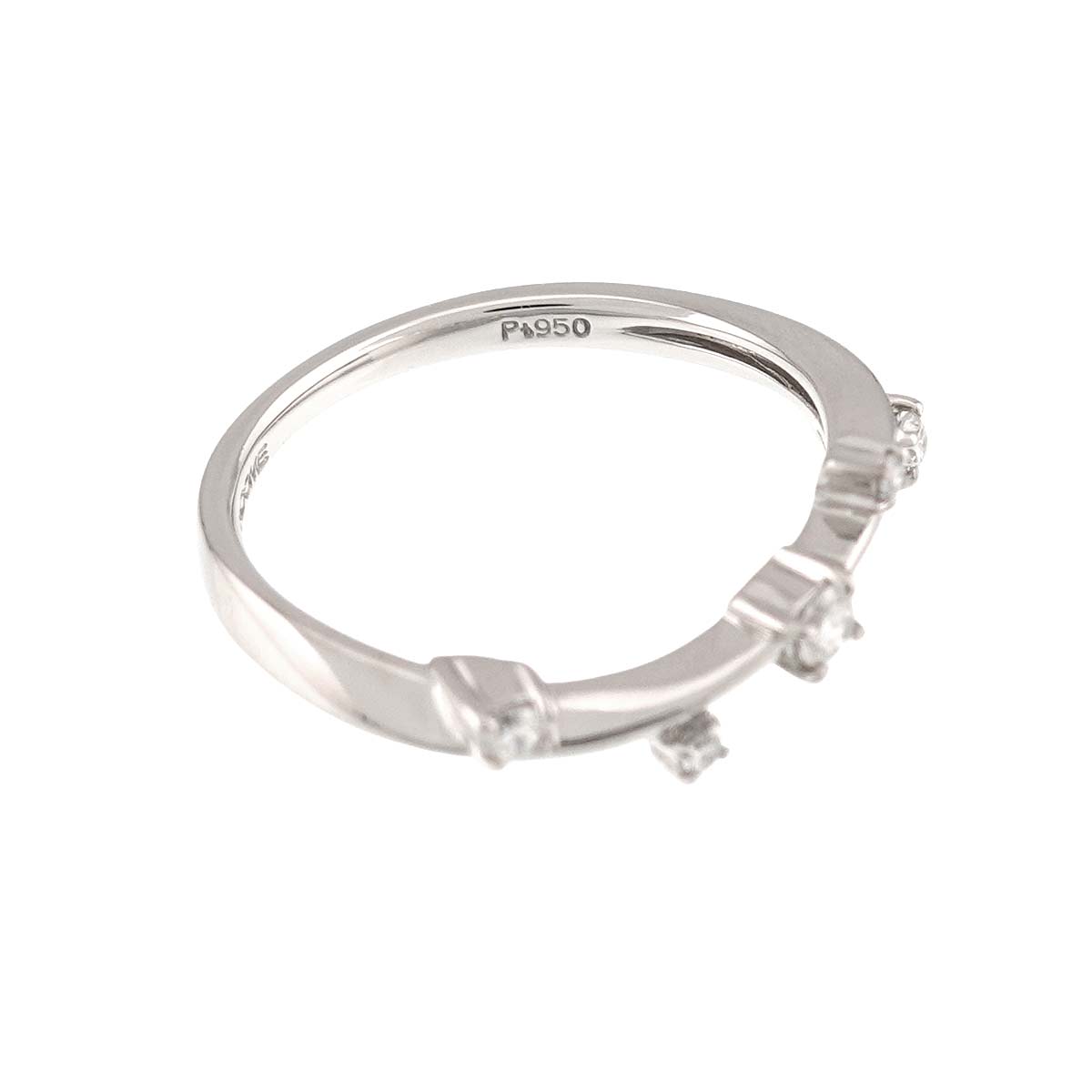 Diamond Ring Pt Platinum size4.75-5(US)