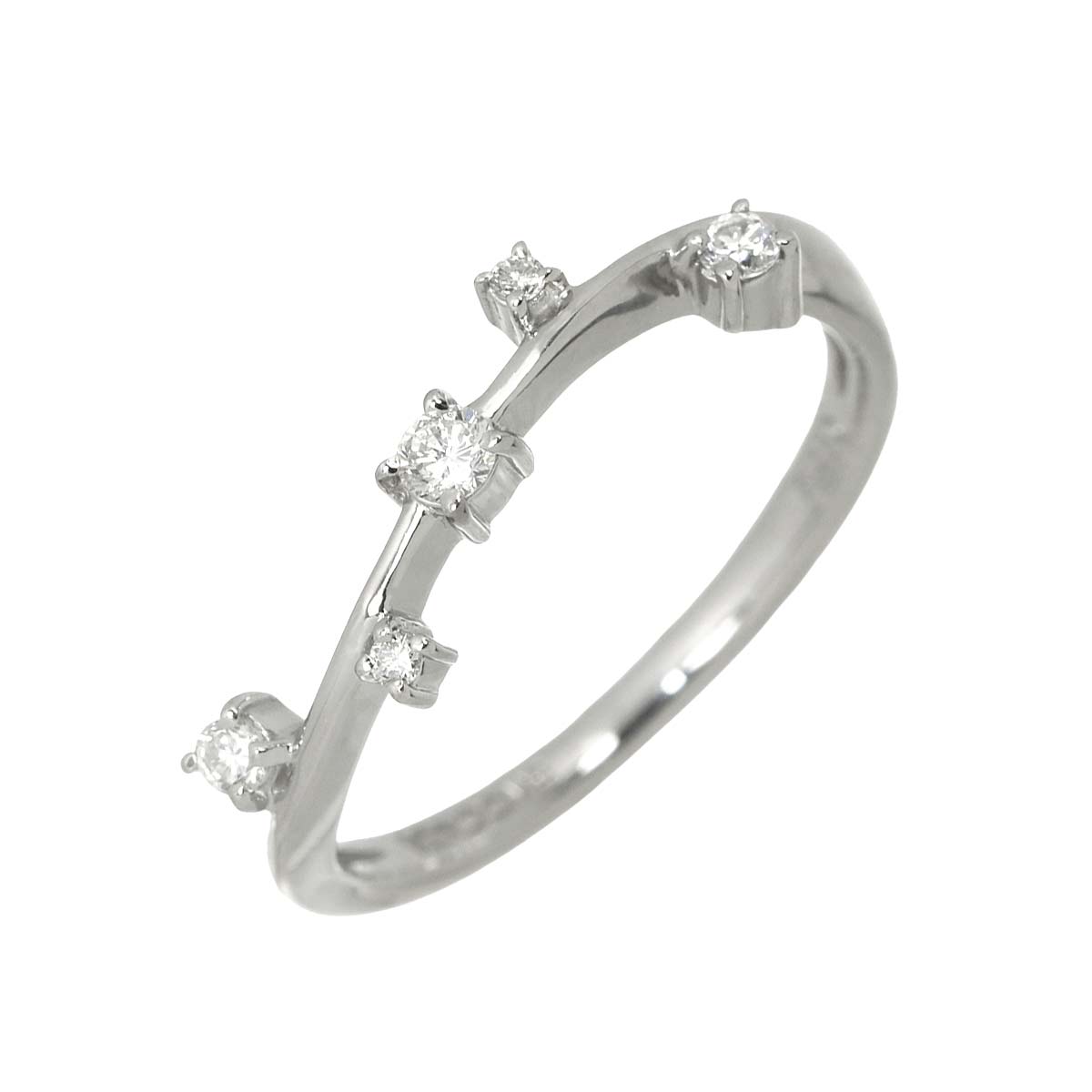 Diamond Ring Pt Platinum size4.75-5(US)