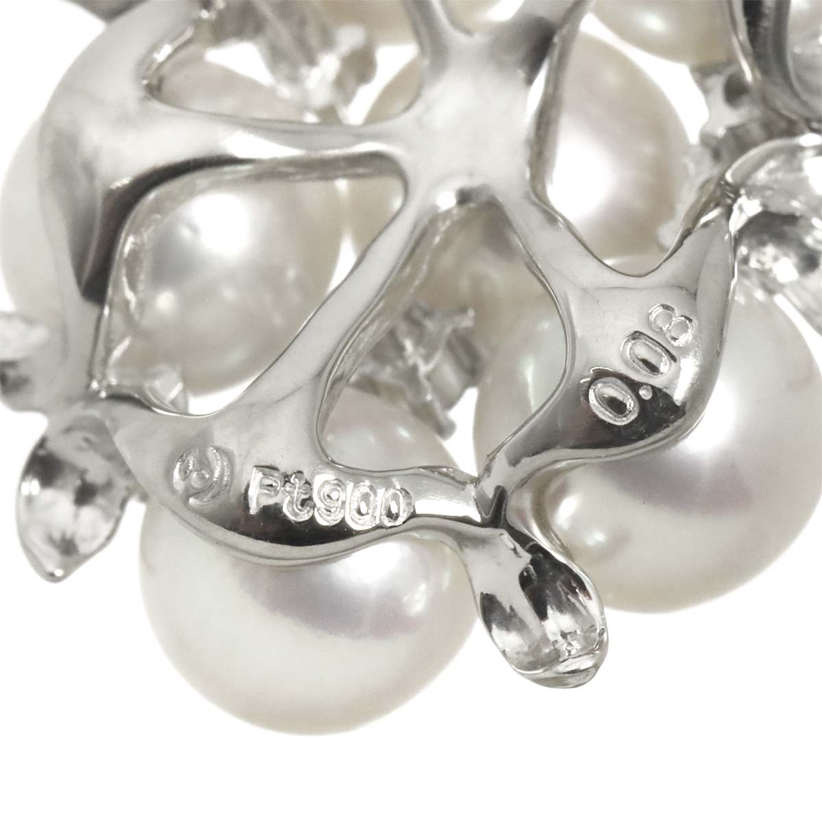 Akoya Pearl 6.4-6.2mm Diamond 0.08ct Pendant Top Pt