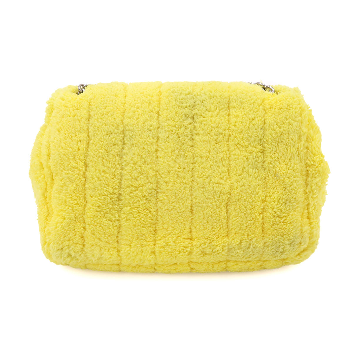 Monaco Chain Shoulder Bag Pile Fabric Yellow 781672