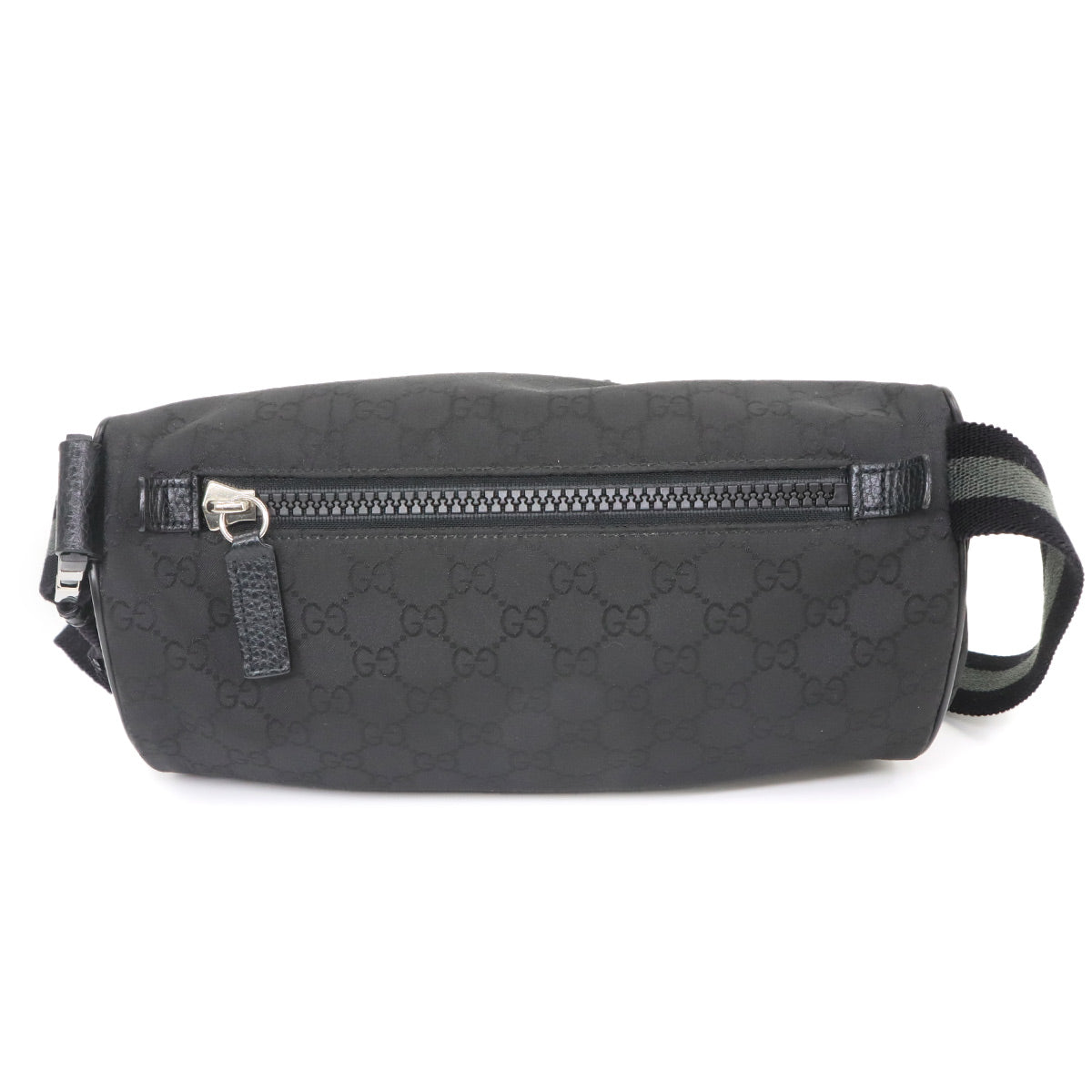 Crossbody Waist Bag GG Nylon Leather Black 449182 Purse