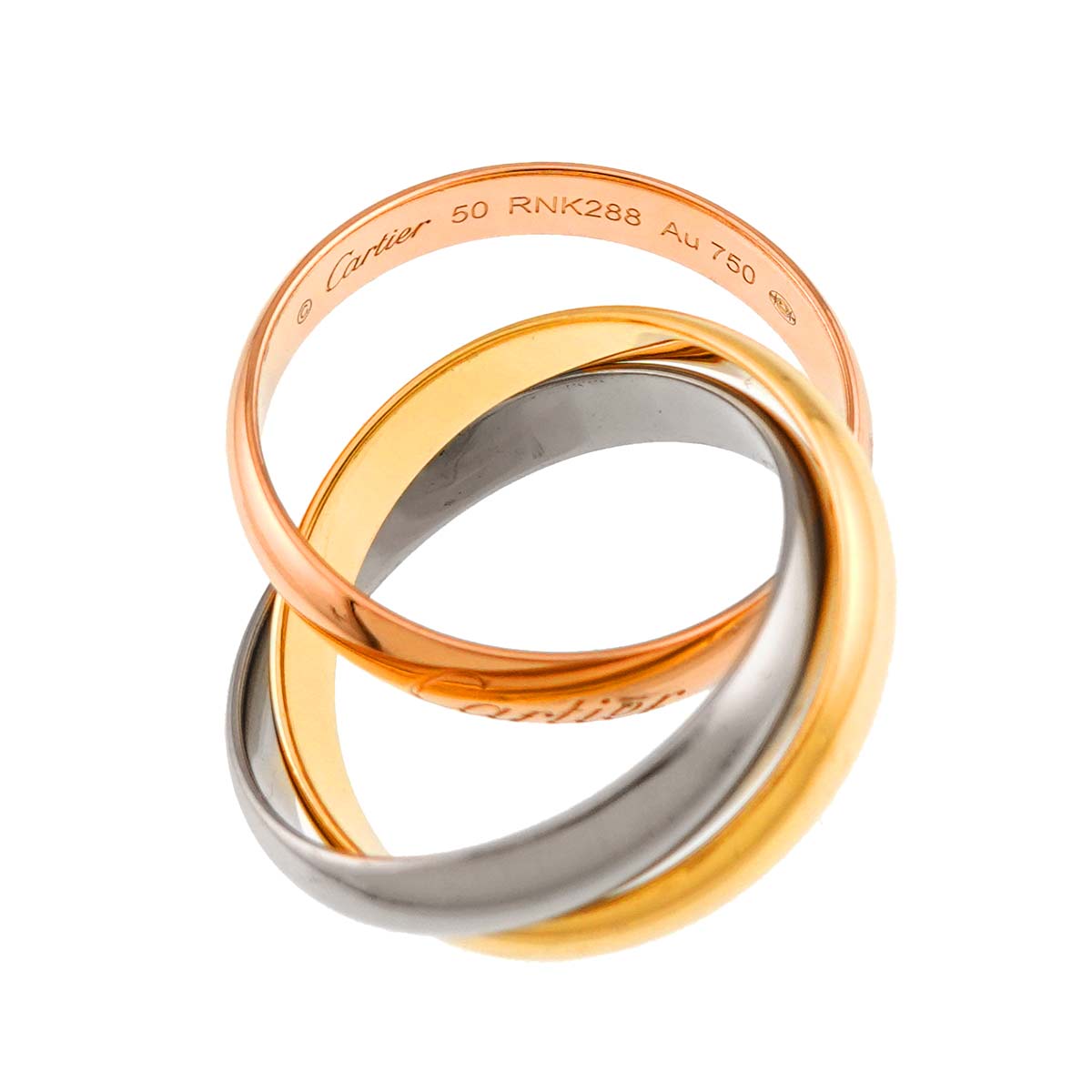 Trinity Ring K18 YG WG PG 18K 750 Size61 5-5.25(US)