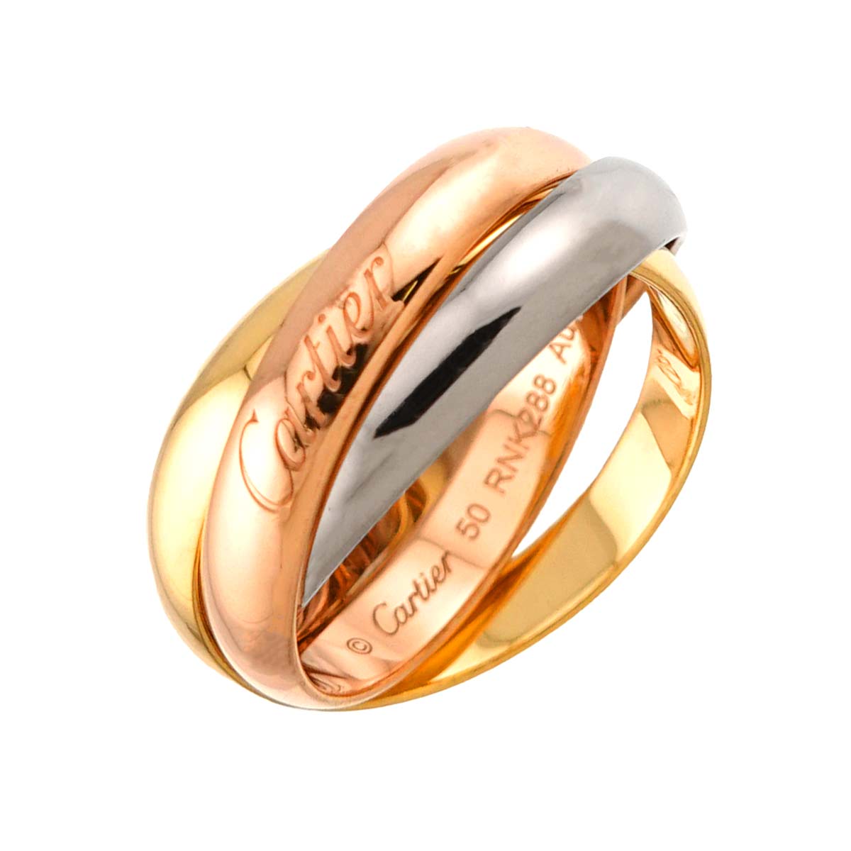 Trinity Ring K18 YG WG PG 18K 750 Size61 5-5.25(US)