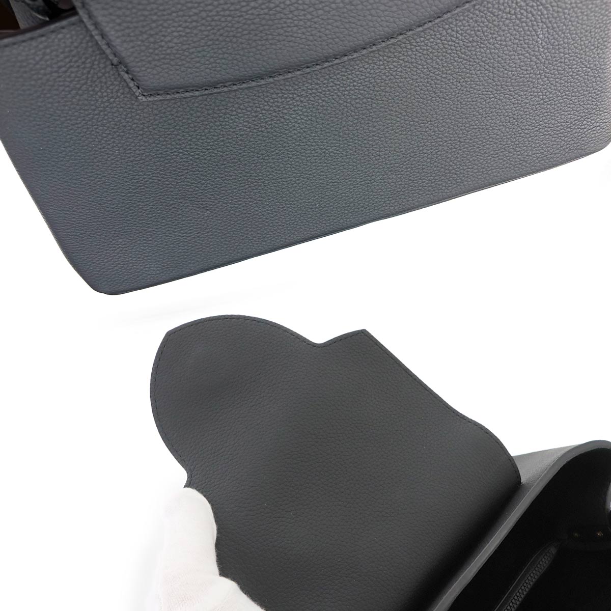 Capucines EW MM Hand Shoulder Bag Taurillon Leather Black