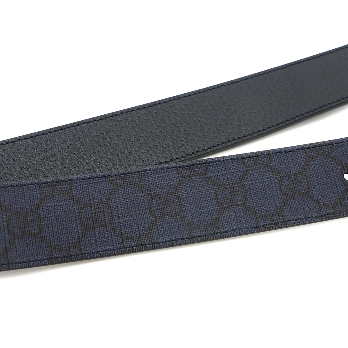 GG Marmont Reversible Belt GG Supreme Leather Navy Black 627055