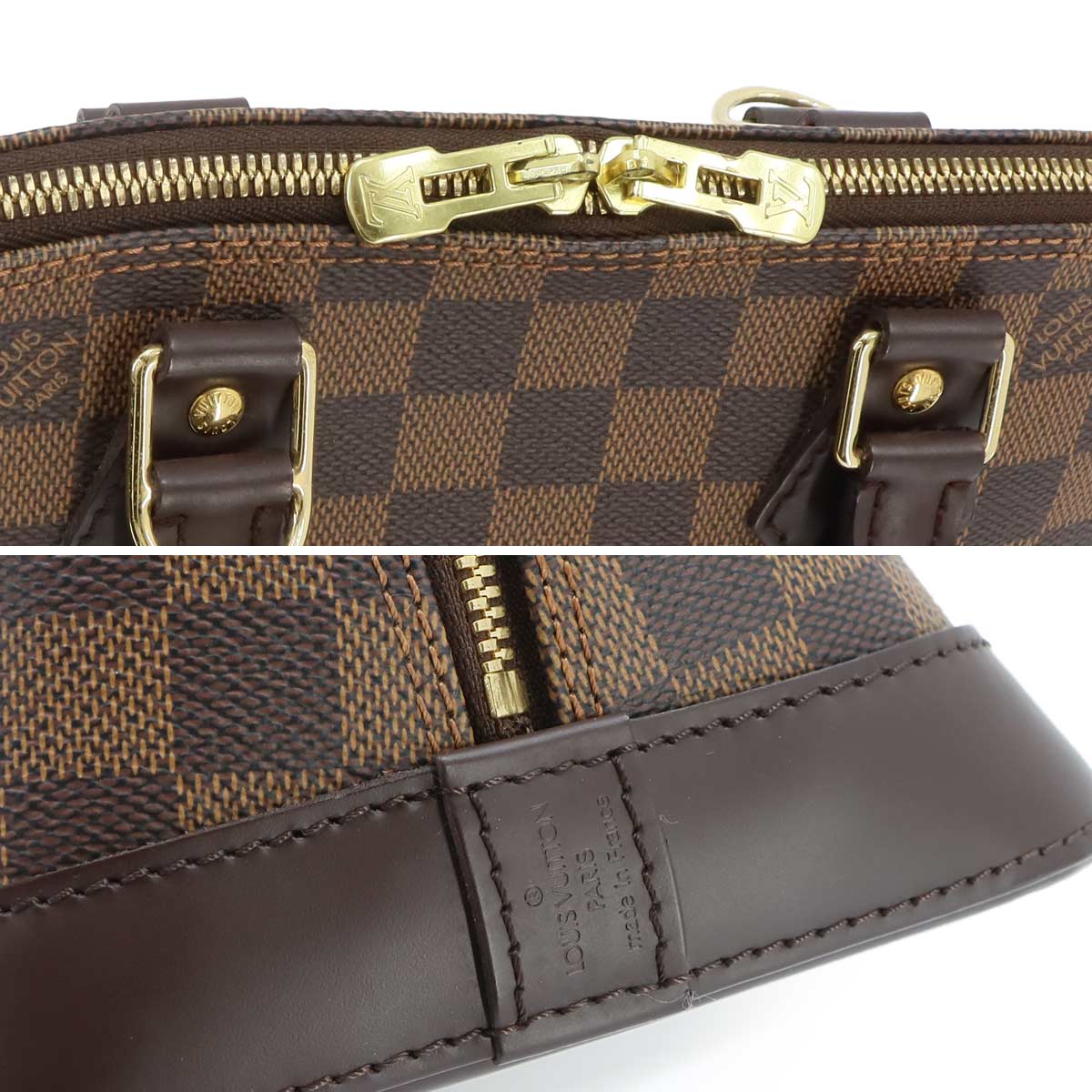 Damier Alma PM Hand Bag Ebene Brown N51131 Purse