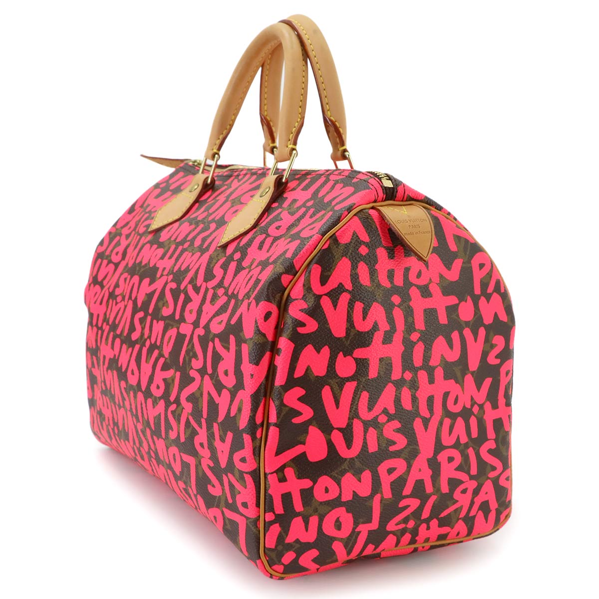 Monogram Graffiti Speedy 30 Hand Bag Fuchsia M93704