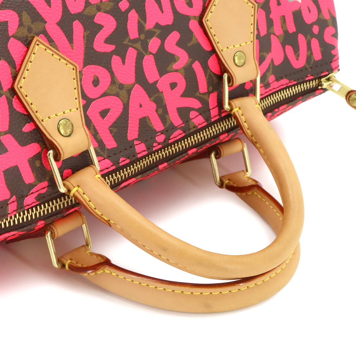 Monogram Graffiti Speedy 30 Hand Bag Fuchsia M93704