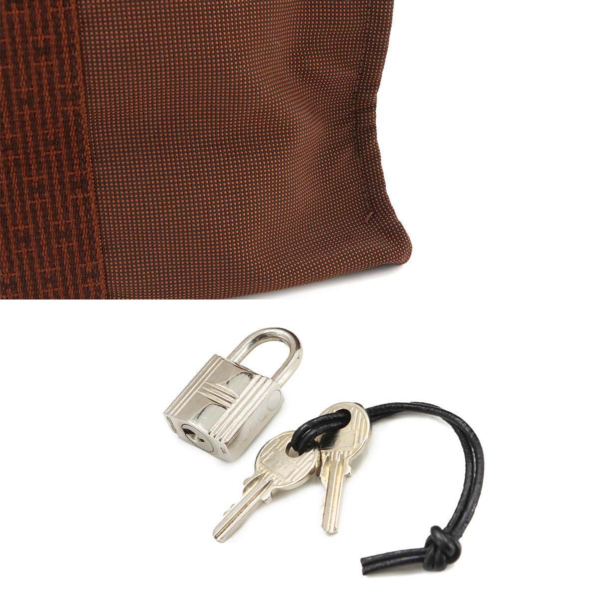 Herline Tote GM Bag Canvas Brown Purse