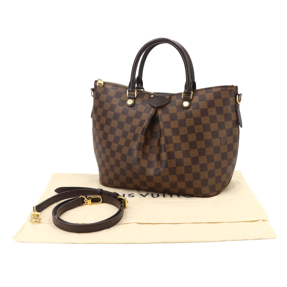 Damier Siena MM 2way Hand Shoulder Bag Ebene N41546