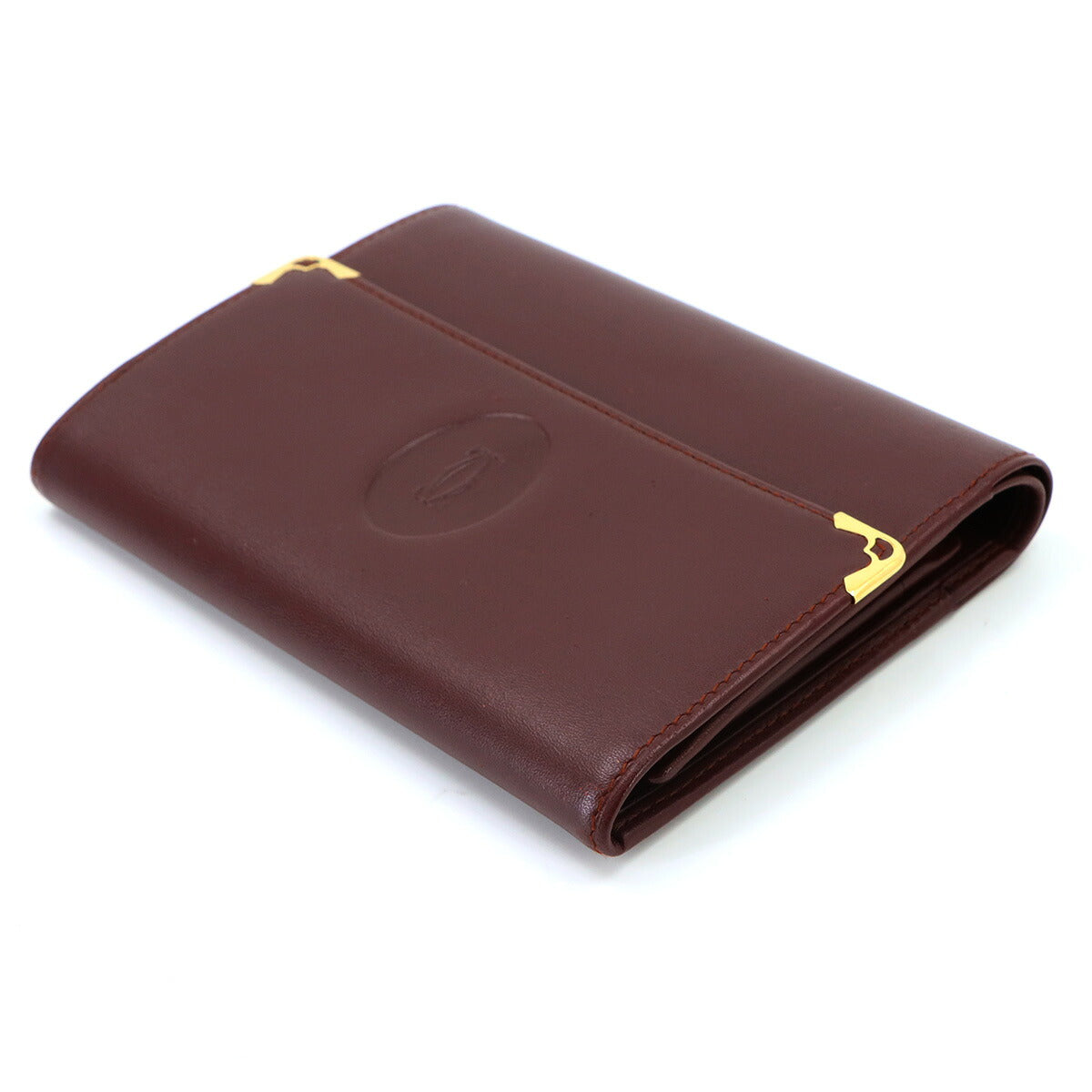 Must Line Compact Wallet Leather Bordeaux Purse