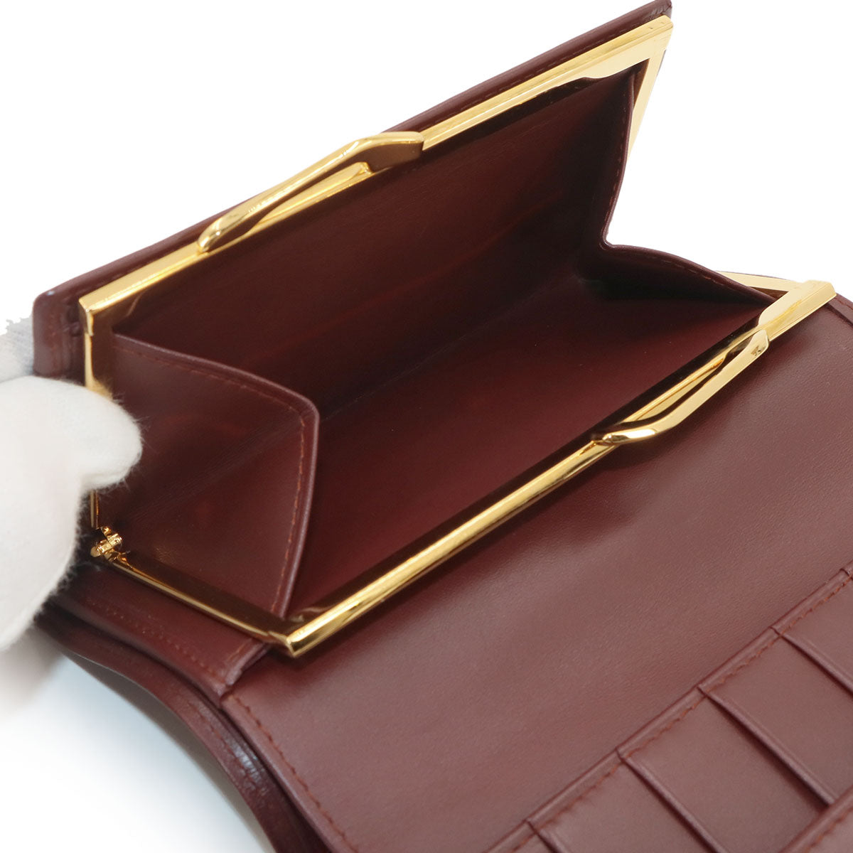 Must Line Compact Wallet Leather Bordeaux Purse