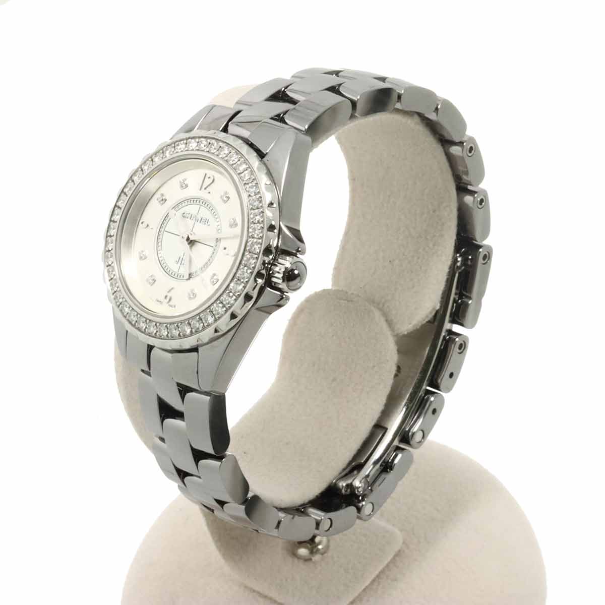 J12 Chromatic H3402 Quartz Gray Dial Ceramic Ladies Watch