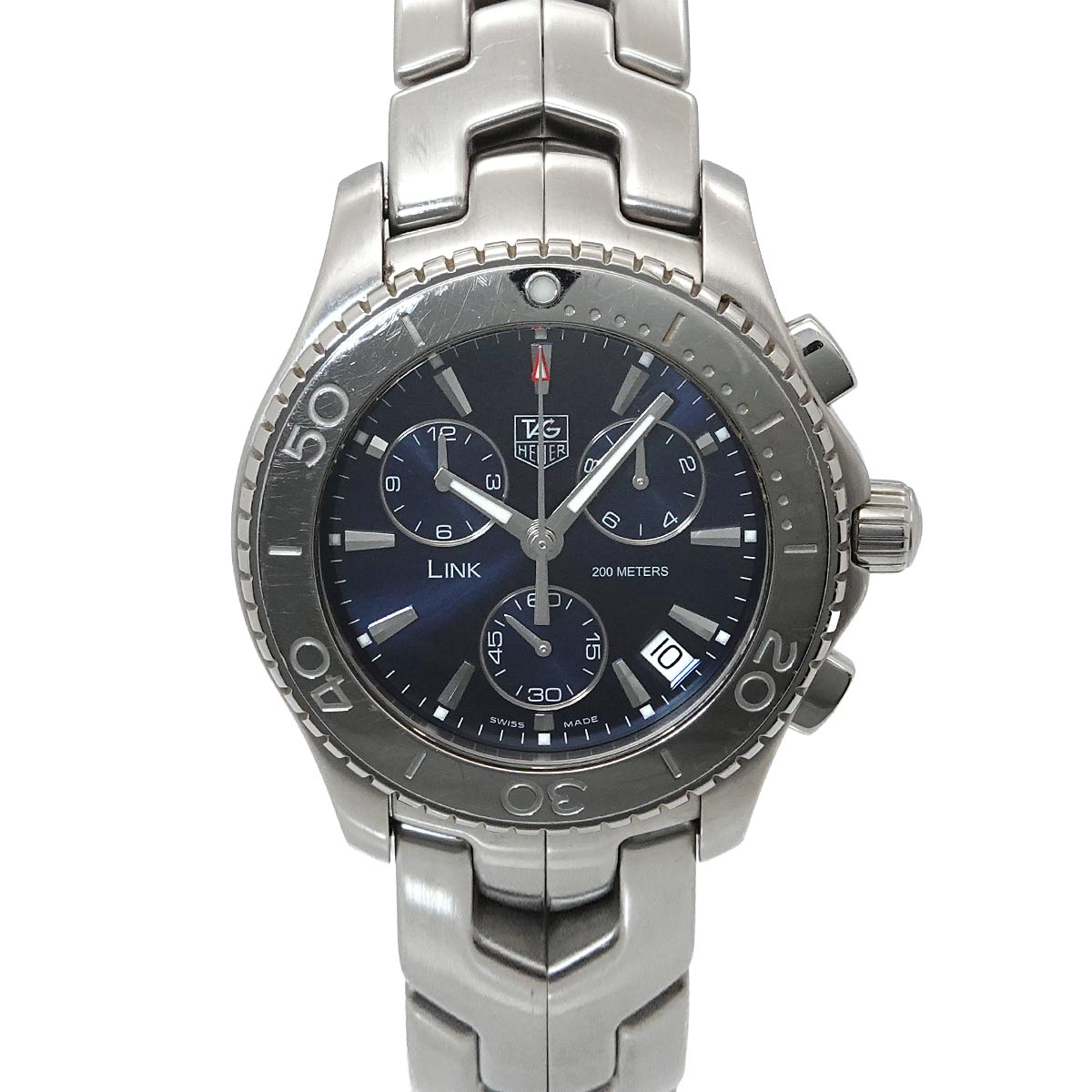Link Chronograph CJ1112 Date Navy Dial Mens Watch