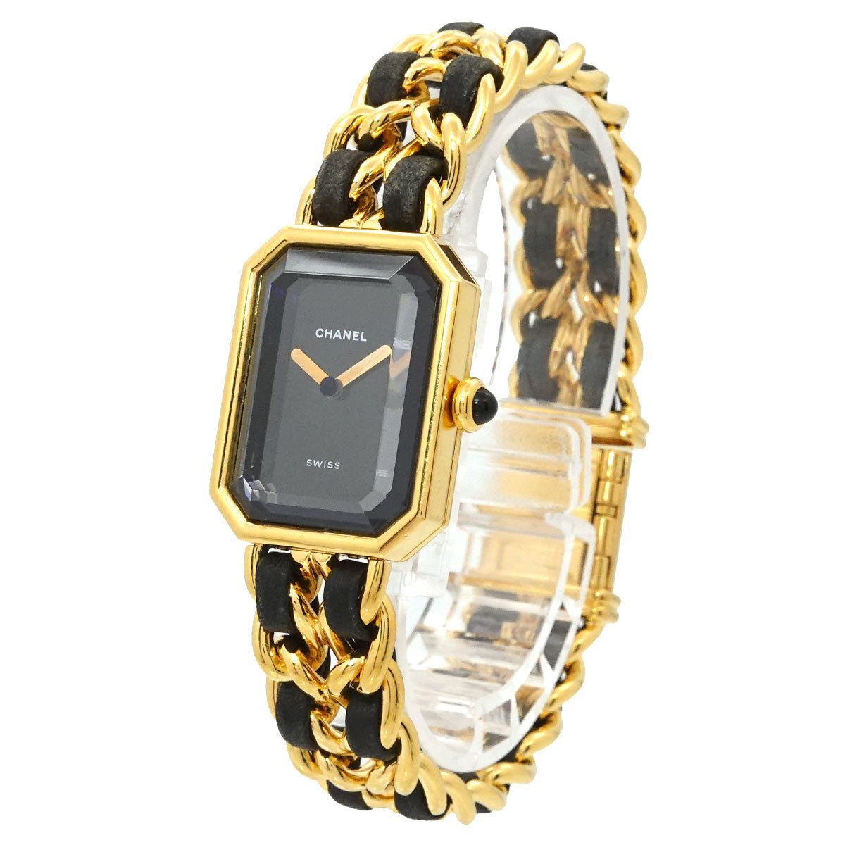 Premiere Size L H0001 Vintage Quartz Black Dial Ladies Watch