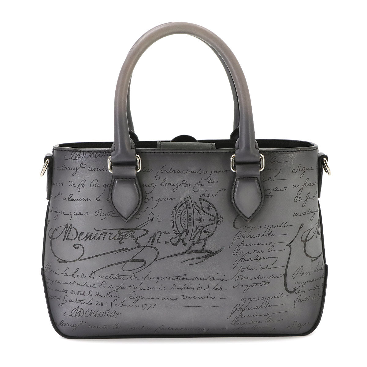 Toujours Gulliver Hand Bag Venezia Leather Gray Purse