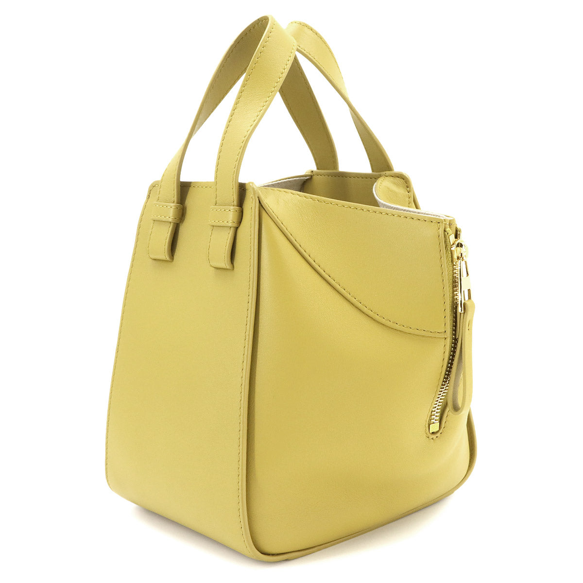 Hammock Compact 2way Hand Shoulder Bag Leather Yellow