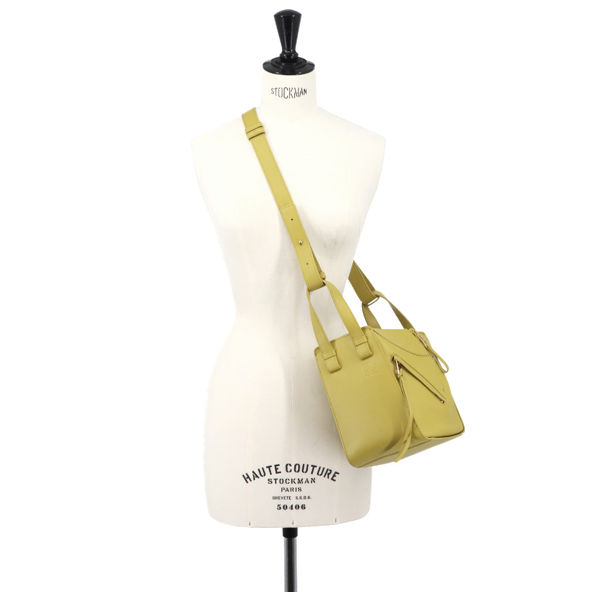 Hammock Compact 2way Hand Shoulder Bag Leather Yellow