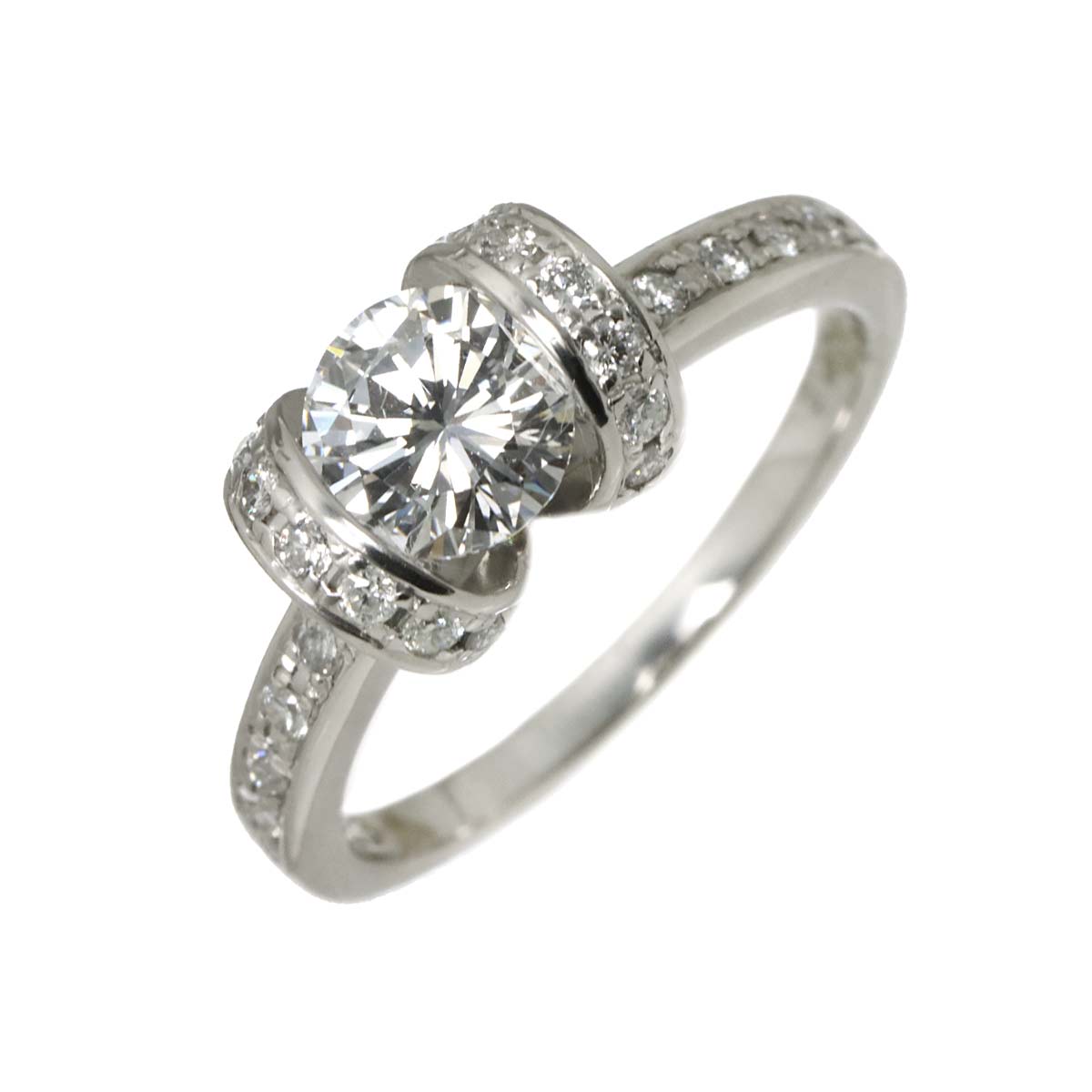 Diamond 0.75ct E/VVS2 0.23ct Ring Pt Platinum size5.5-5.75(US)