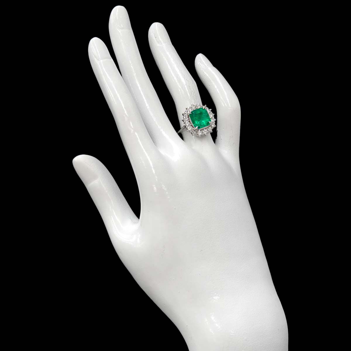 Emerald 2.70ct Diamond 1.02ct Ring Pt Platinum size5.5-5.75(US)