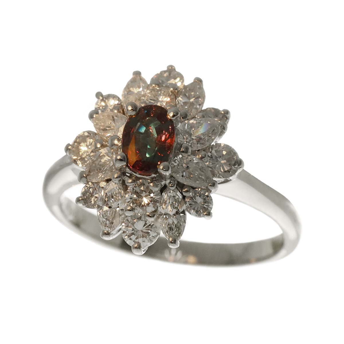 Alexandrite 0.37ct Diamond 1.08ct Ring Pt Platinum size5.5-5.75(US)