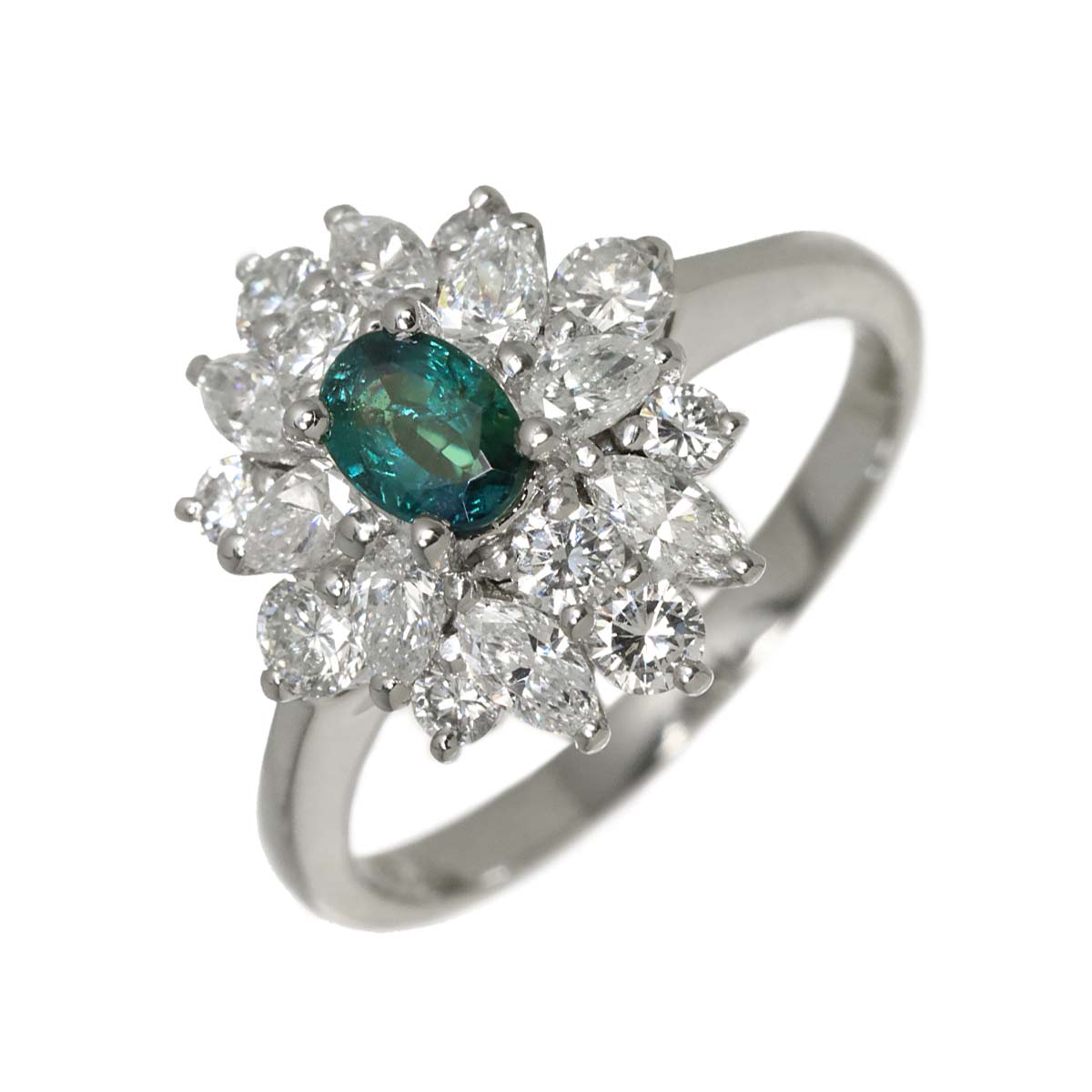 Alexandrite 0.37ct Diamond 1.08ct Ring Pt Platinum size5.5-5.75(US)