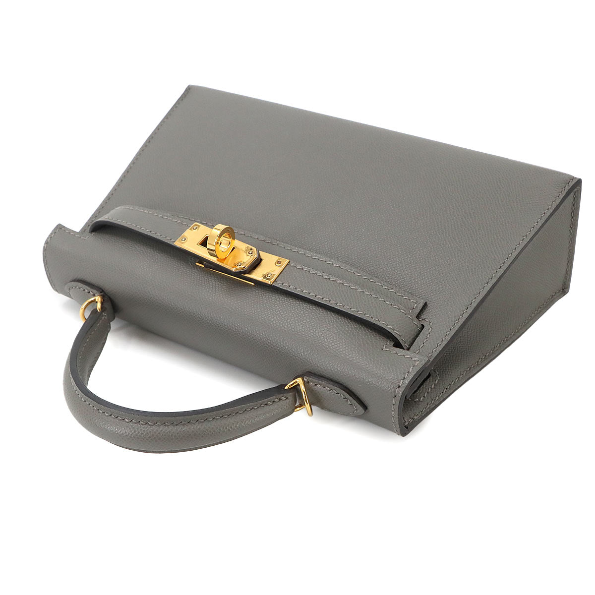 Mini Kelly 20 Veau Madame Gris Meyer Hand Shoulder Bag Purse