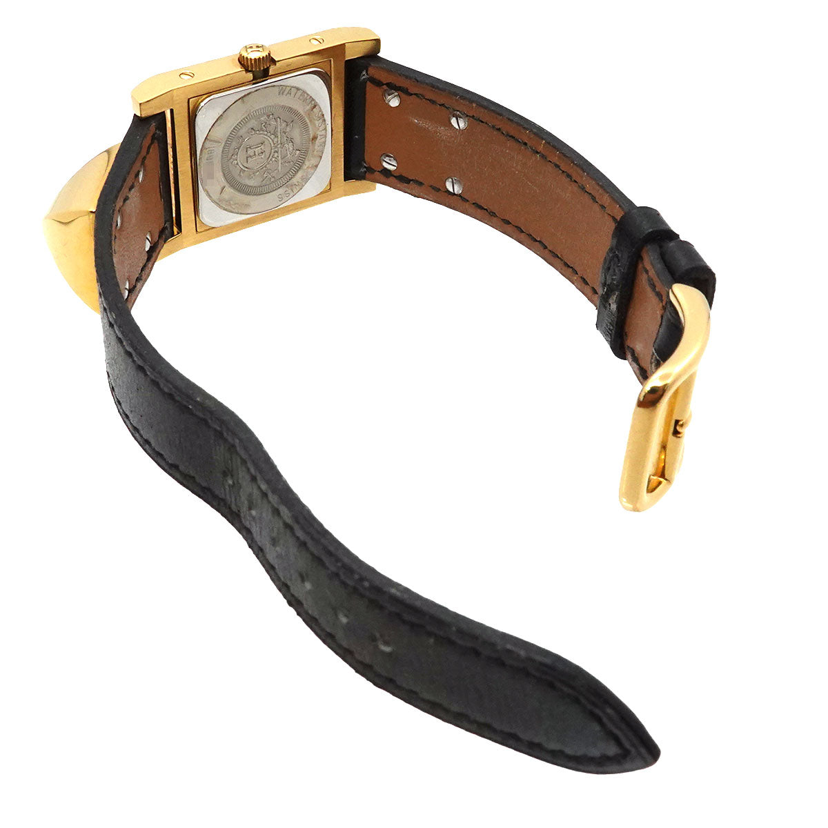 Medor Vintage pyramid Gold studs Quartz White Dial Ladies