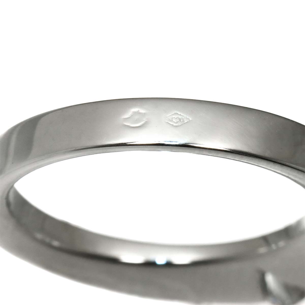 Diamond 0.21ct Ring 18K WG 750 Size49 4.75-5(US)
