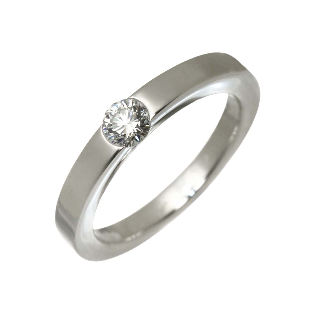Diamond 0.21ct Ring 18K WG 750 Size49 4.75-5(US)