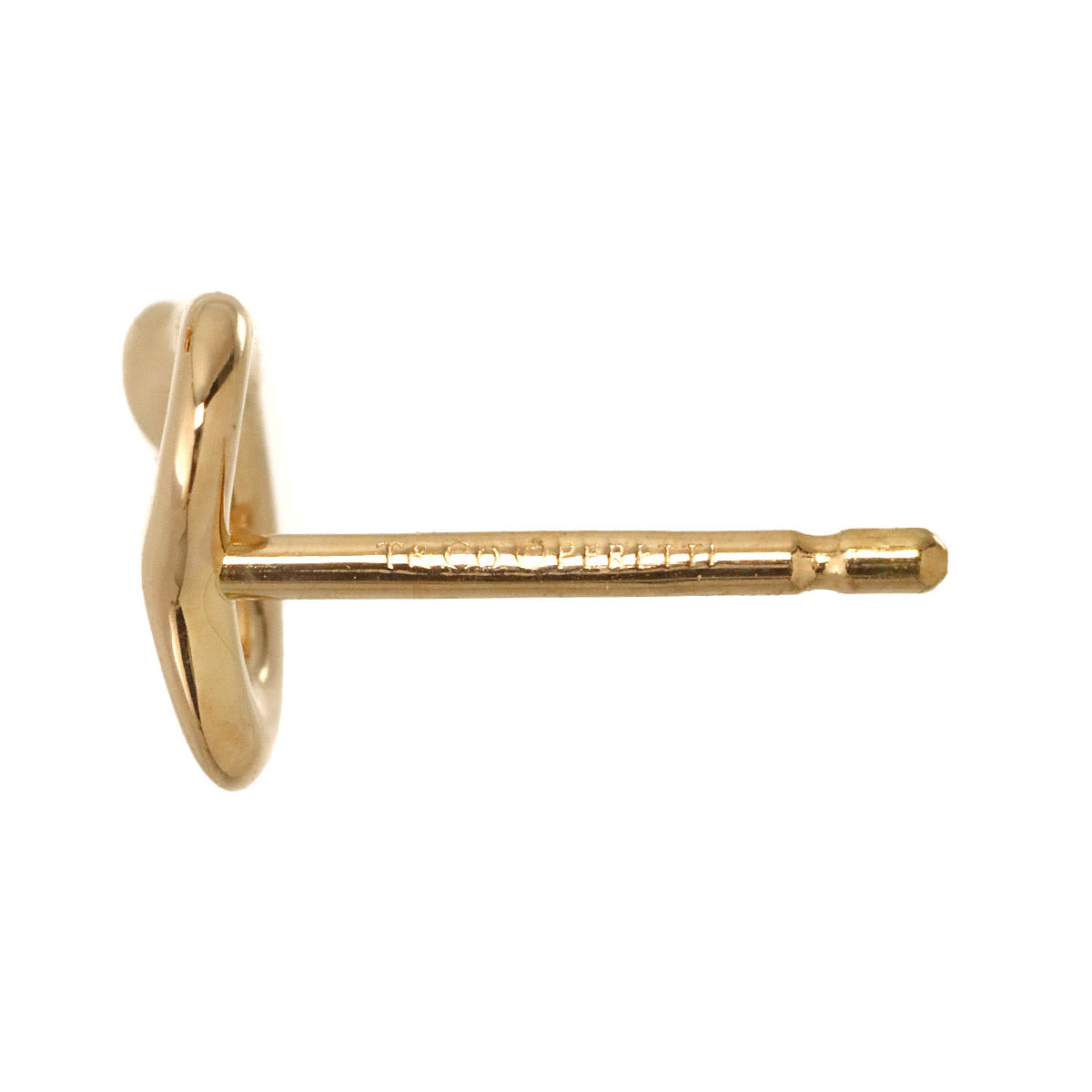 Open Heart Earring Pierced 18K PG 750 One Piece only