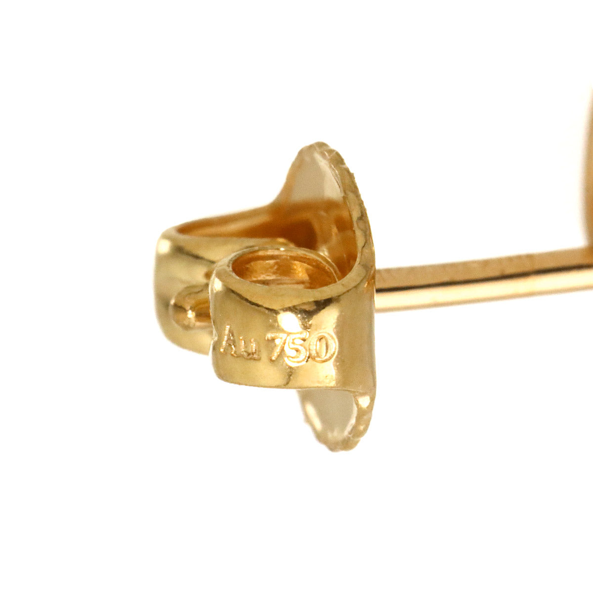 Open Heart Earring Pierced 18K PG 750 One Piece only