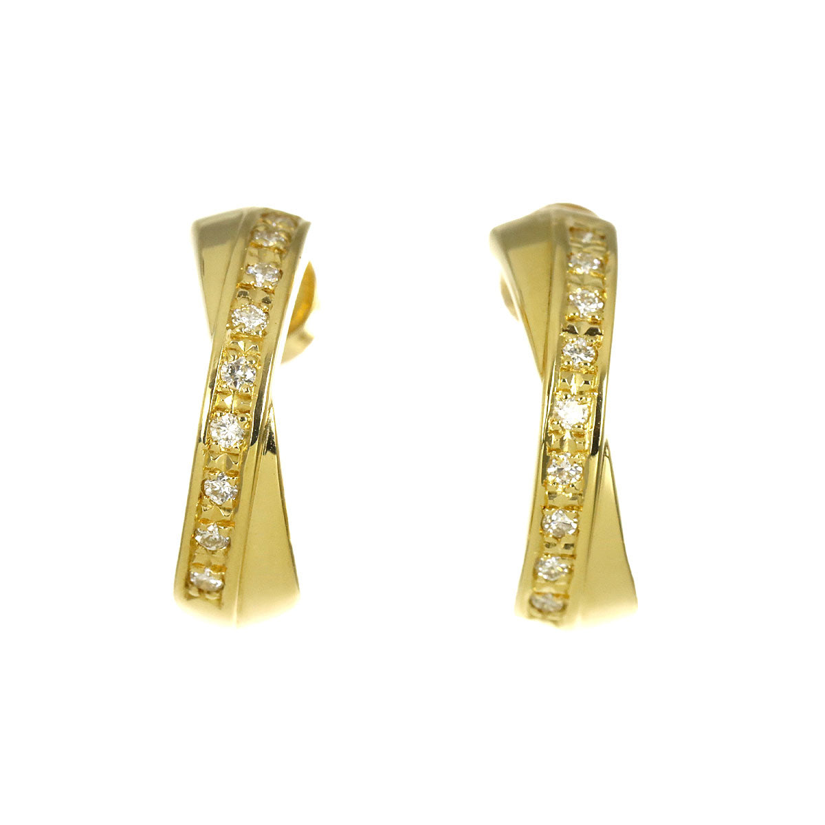 Diamond 0.09ct/0.09ct Earrings Clip on 18K YG 750