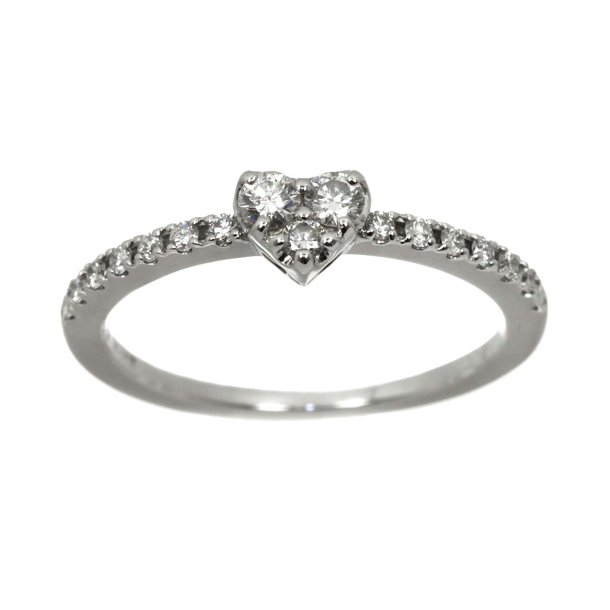 Diamond 0.18ct Ring 18K WG 750 Size3.75-4(US)