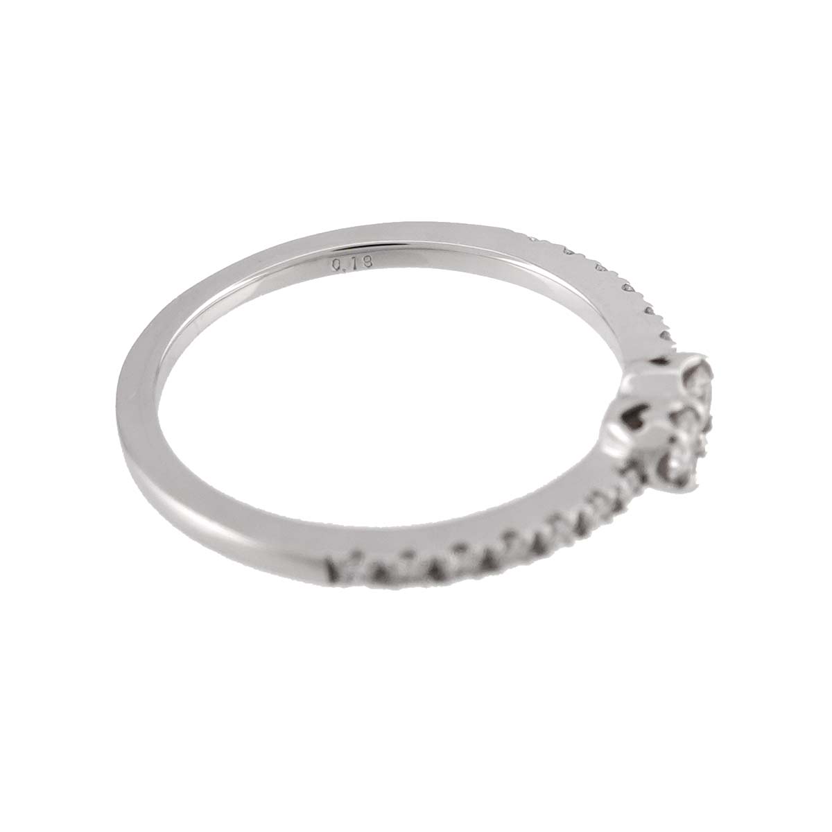 Diamond 0.18ct Ring 18K WG 750 Size3.75-4(US)