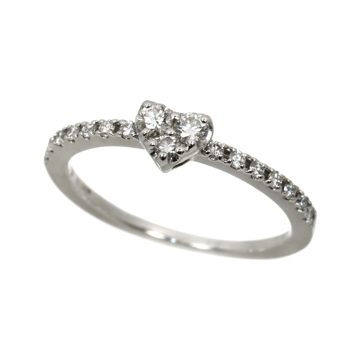 Diamond 0.18ct Ring 18K WG 750 Size3.75-4(US)