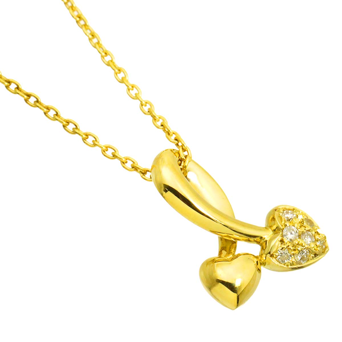 Diamond Necklace 18K Yellow Gold 750