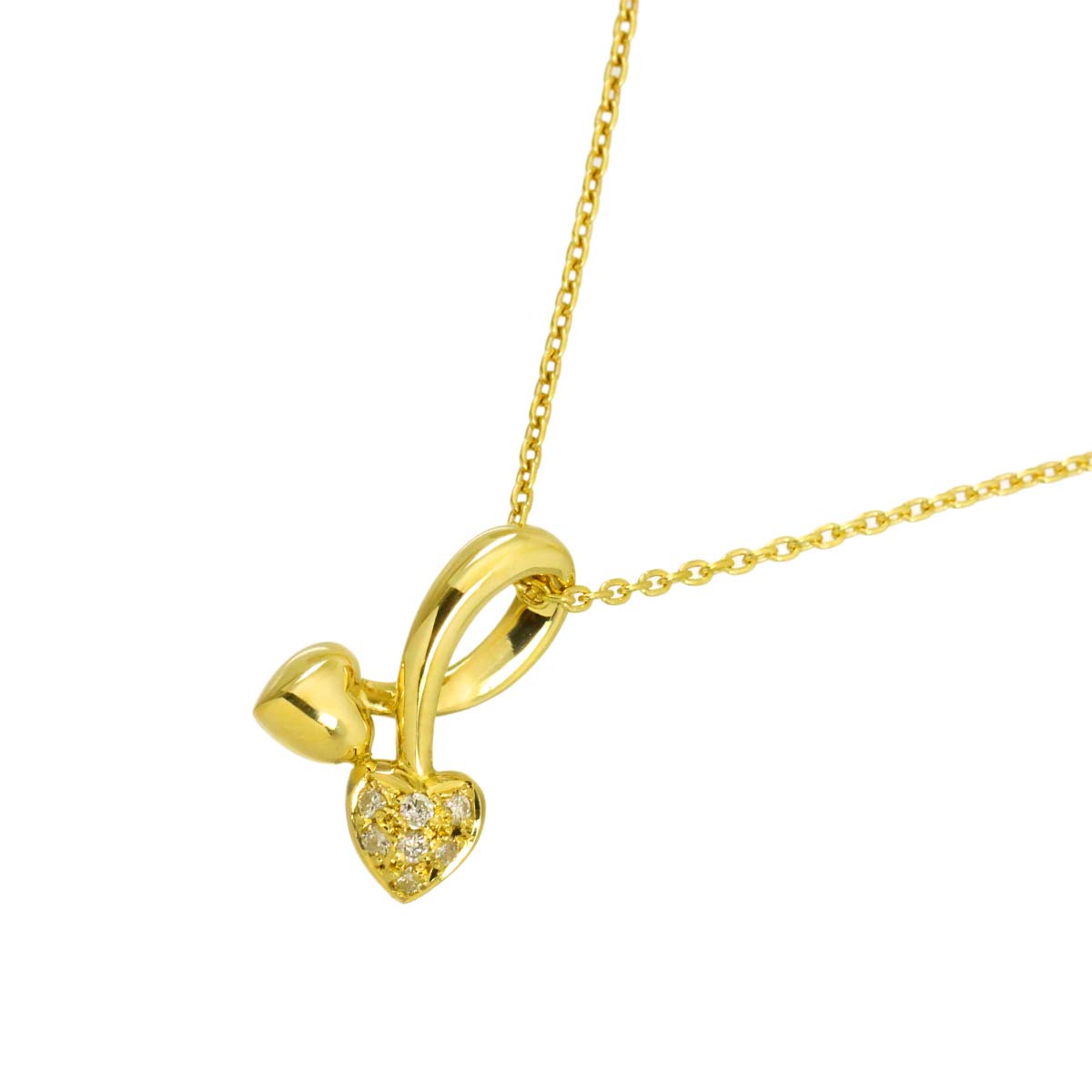 Diamond Necklace 18K Yellow Gold 750
