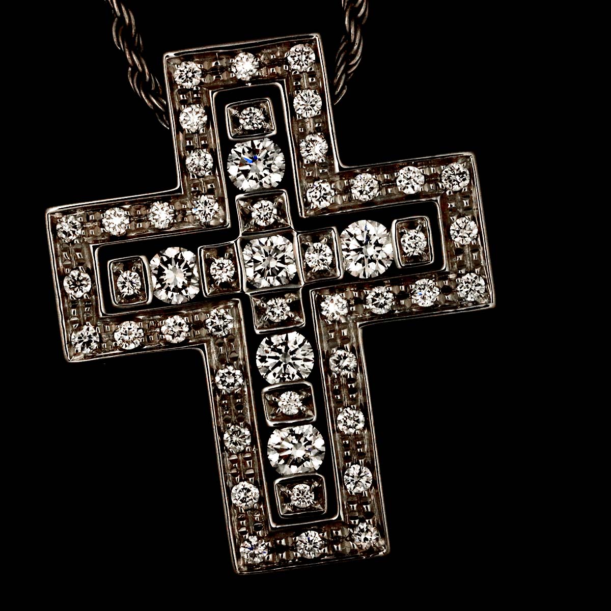 Belle Epoque Diamond Cross Necklace XS 18K SM 750